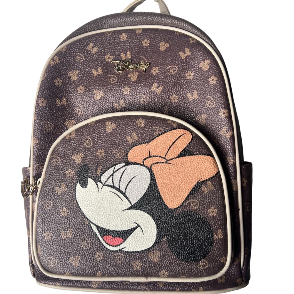 Disney x Primark Minnie Mouse Brown Monogram Backpack – NWT / Limited Edition - Picture 9 of 11